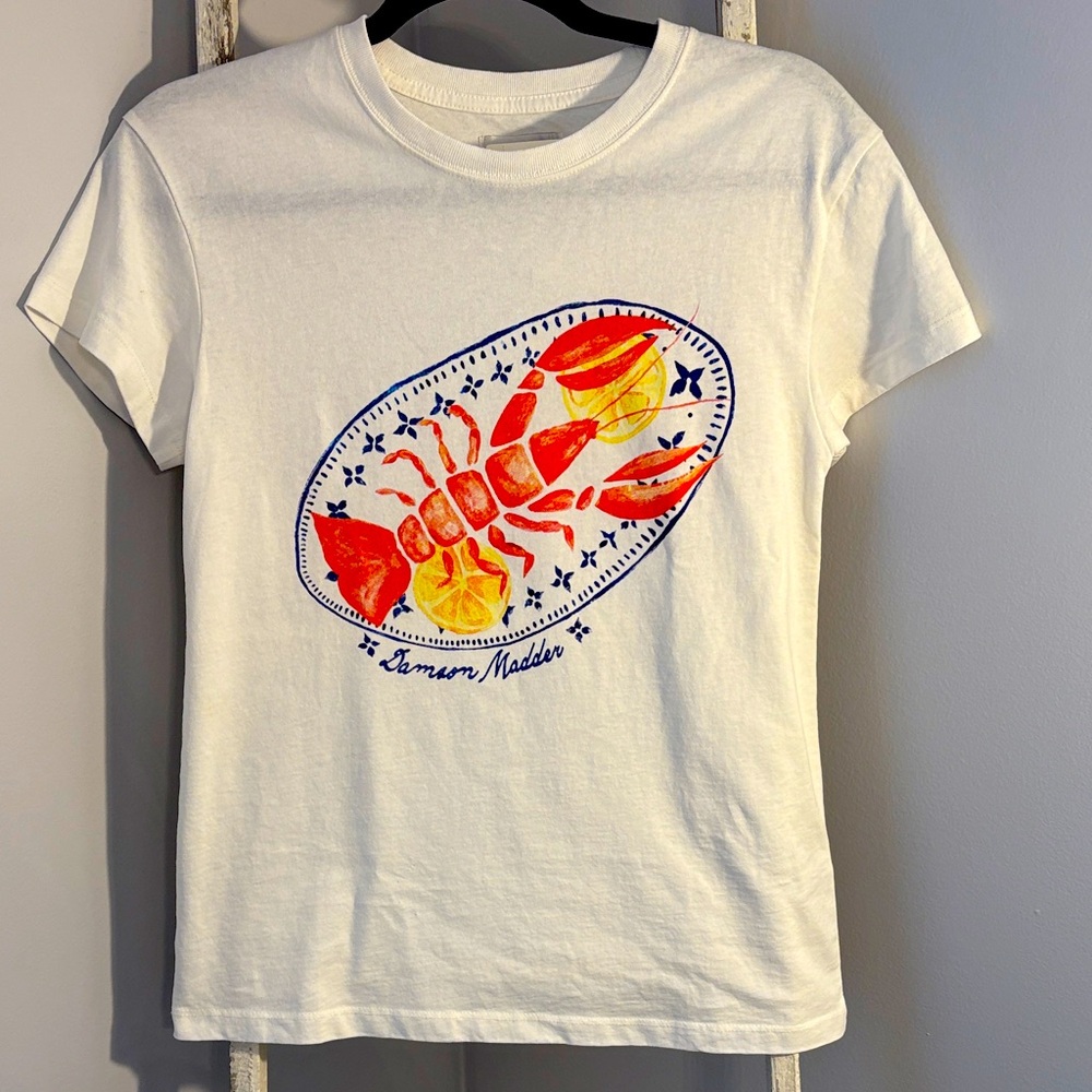 Anthropologie Damson Madder Lobster Tee
